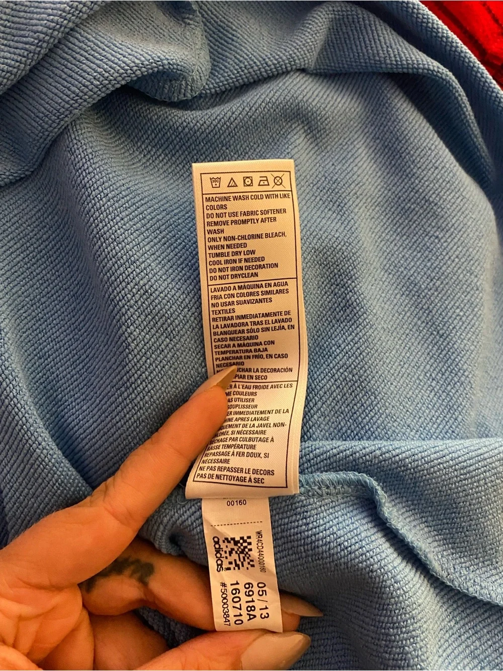 Adidas Climalite Carolina Blue White Stripes 1/4 Zip Athletic Pullover Small